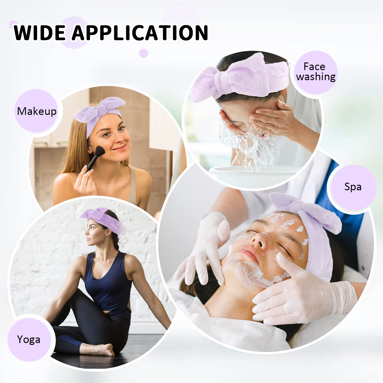 WHAVEL headband worn on model keeping hair back for skincare routines