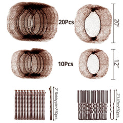 whisrvival close-up of 20" bun net texture blending discreetly, strong stretch benefit
