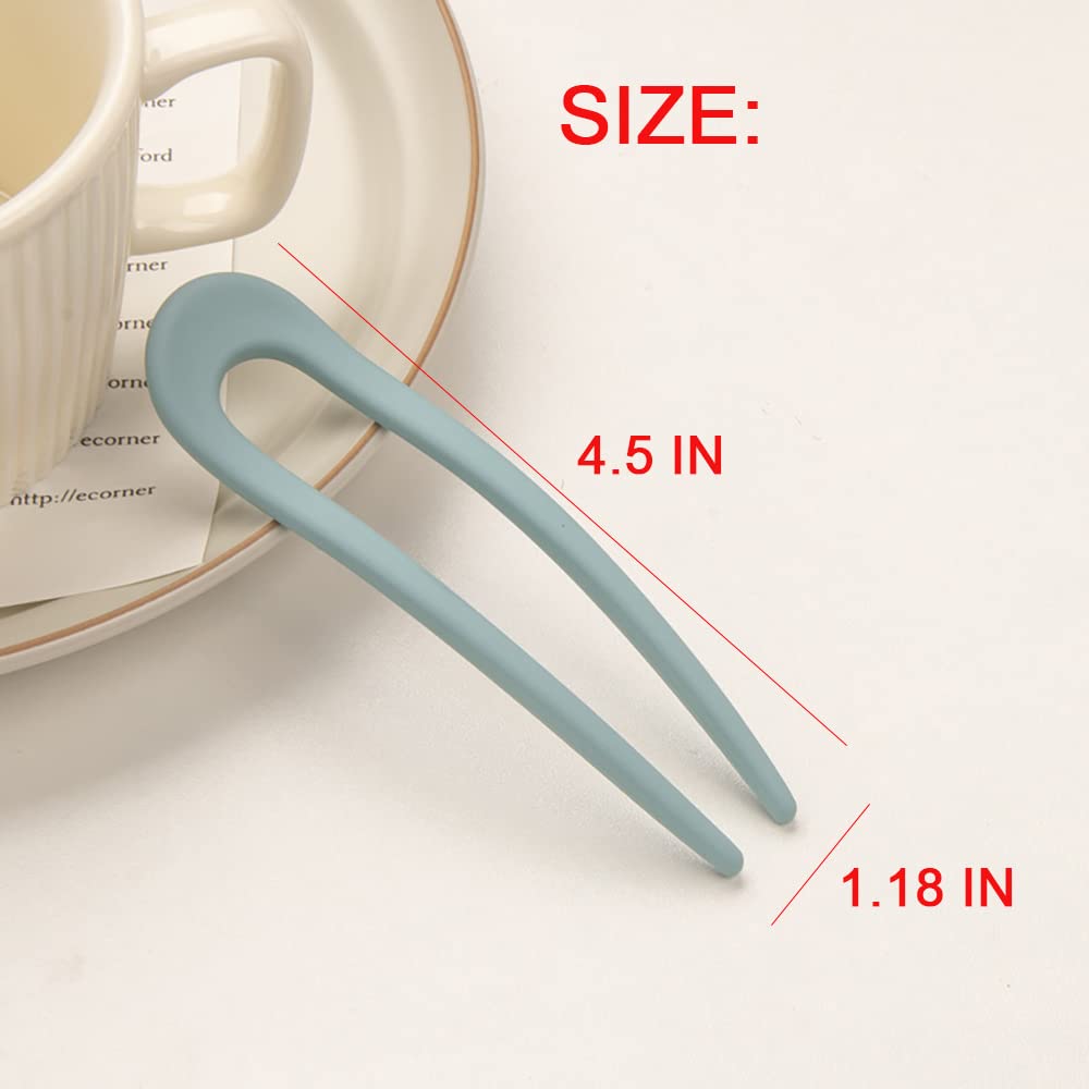 WH WEST & HIGHWAY pins held in hand showing 4.5-inch scale for secure long-hair hold