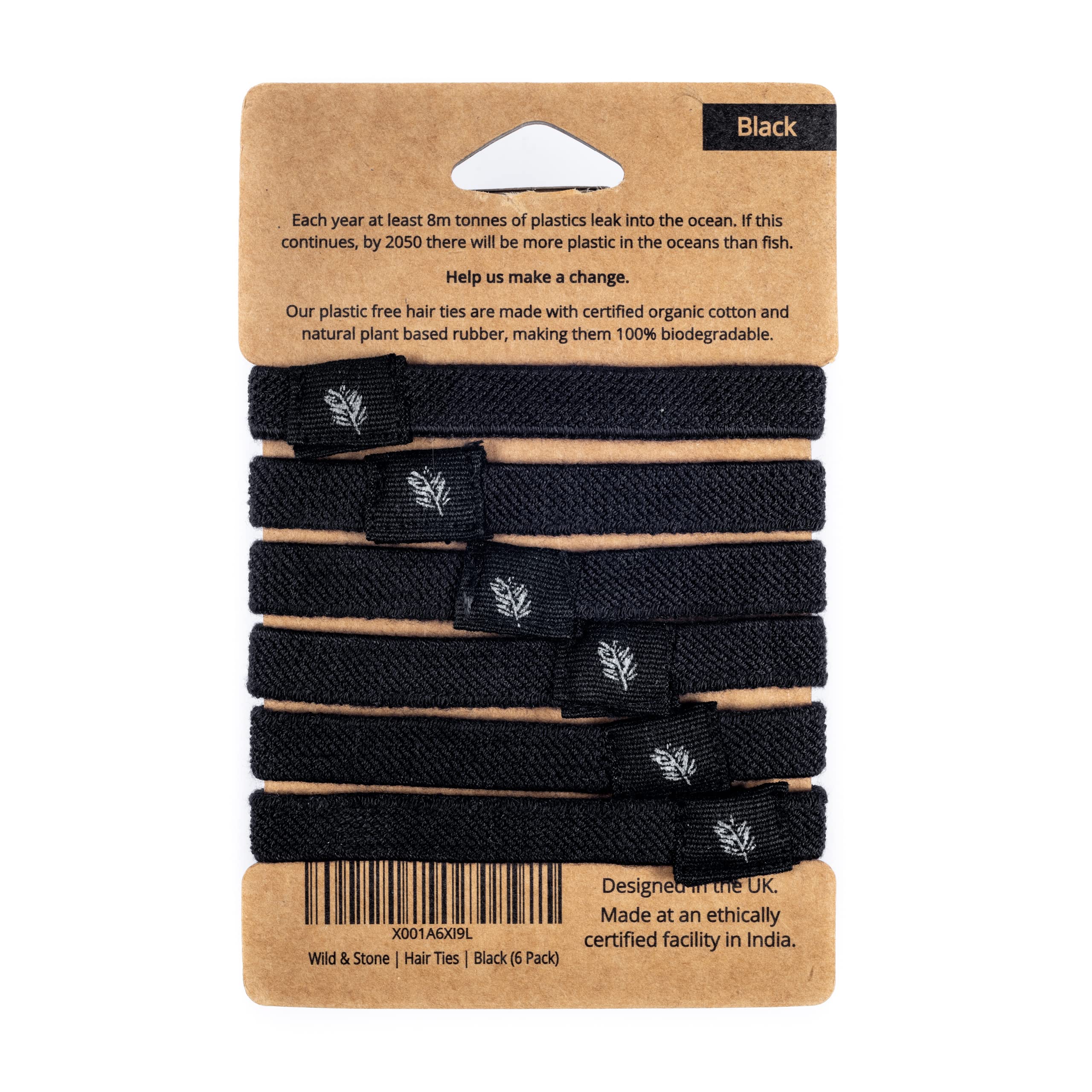 Wild & Stone close-up of organic cotton texture on hair band, gentle on hair benefit