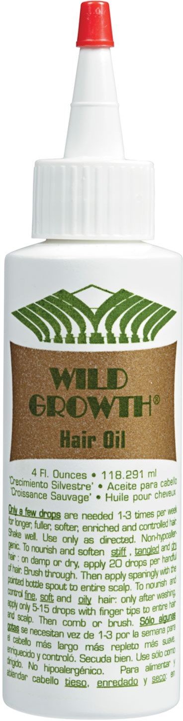Wild Growth bottle front view showing label and 4 oz size for easy identification