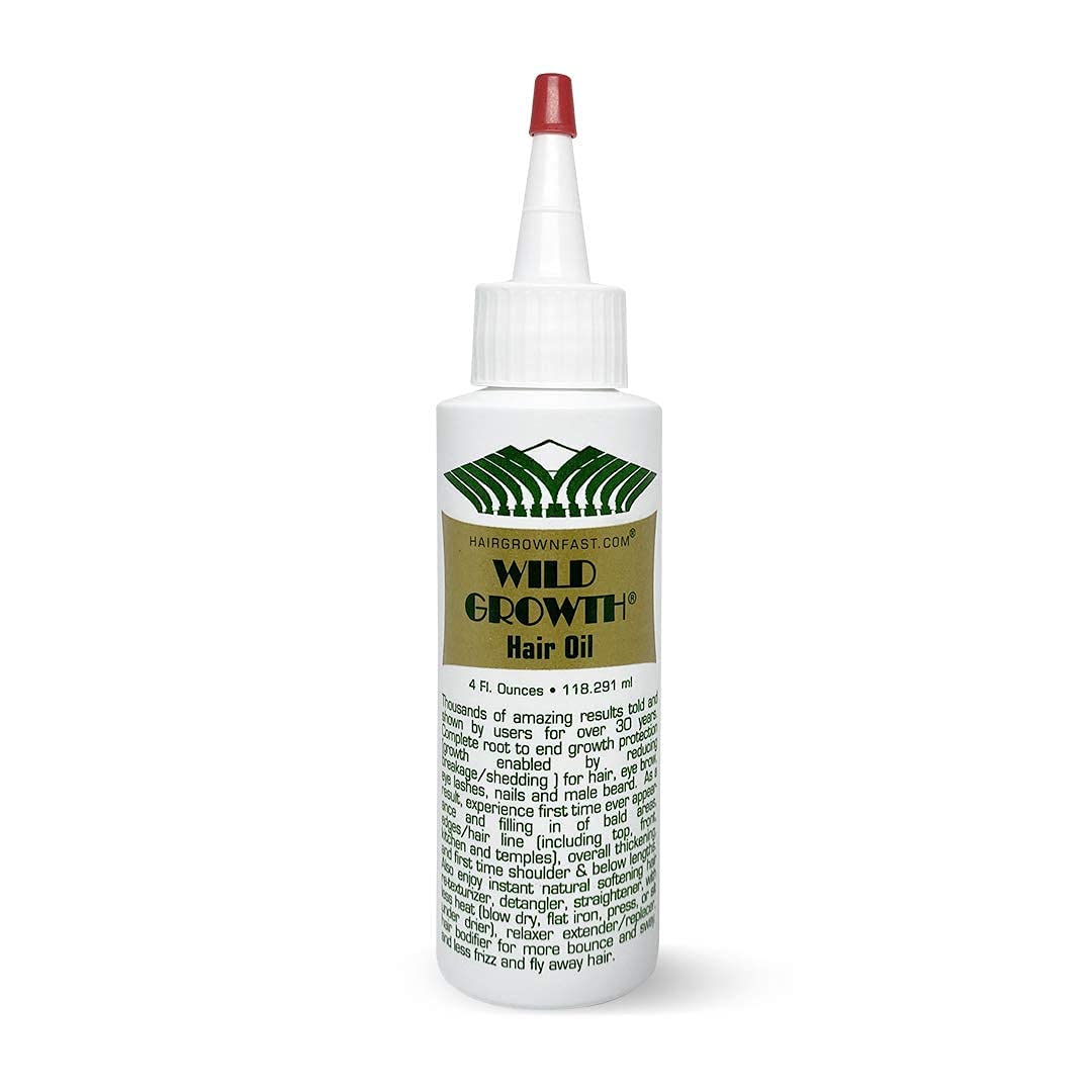 Wild Growth front bottle showing label and 4oz size for clear identification and benefit