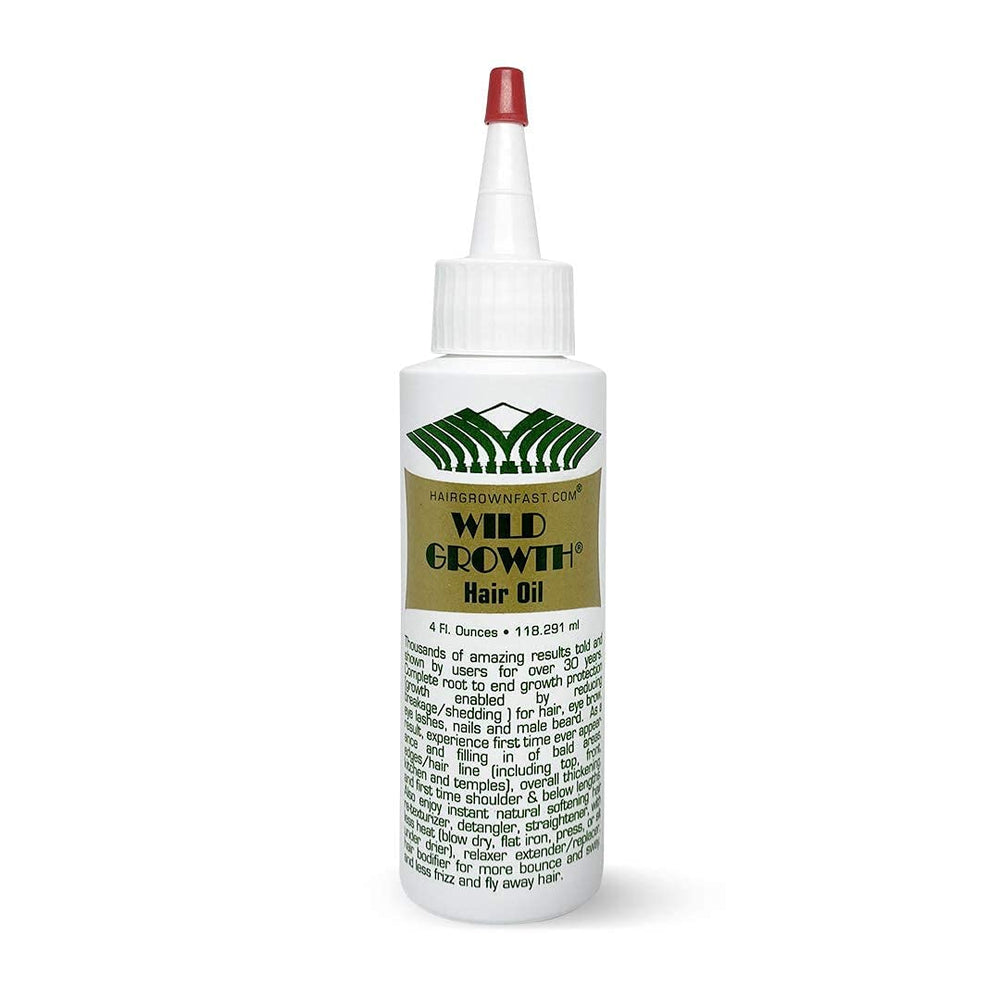 Wild Growth front bottle showing label and 4oz size for clear identification and benefit