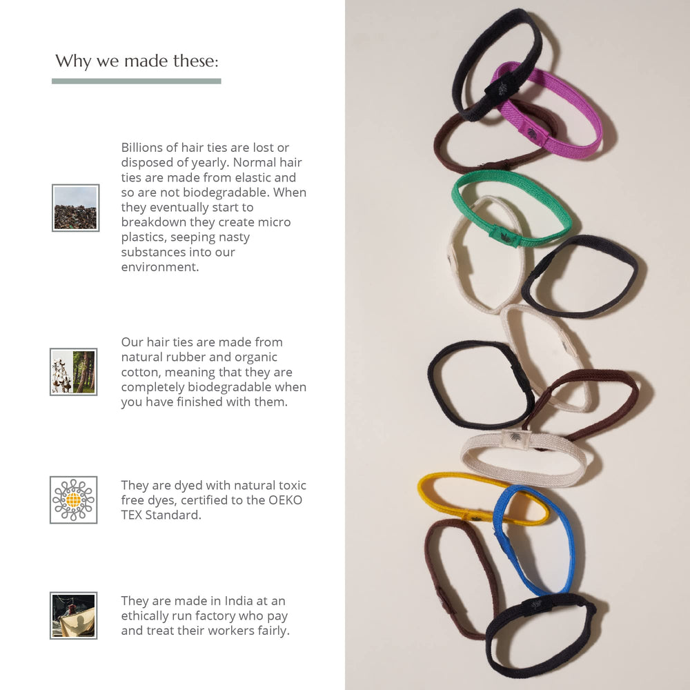 Wild & Stone hair band in ponytail demonstrating secure hold without creases