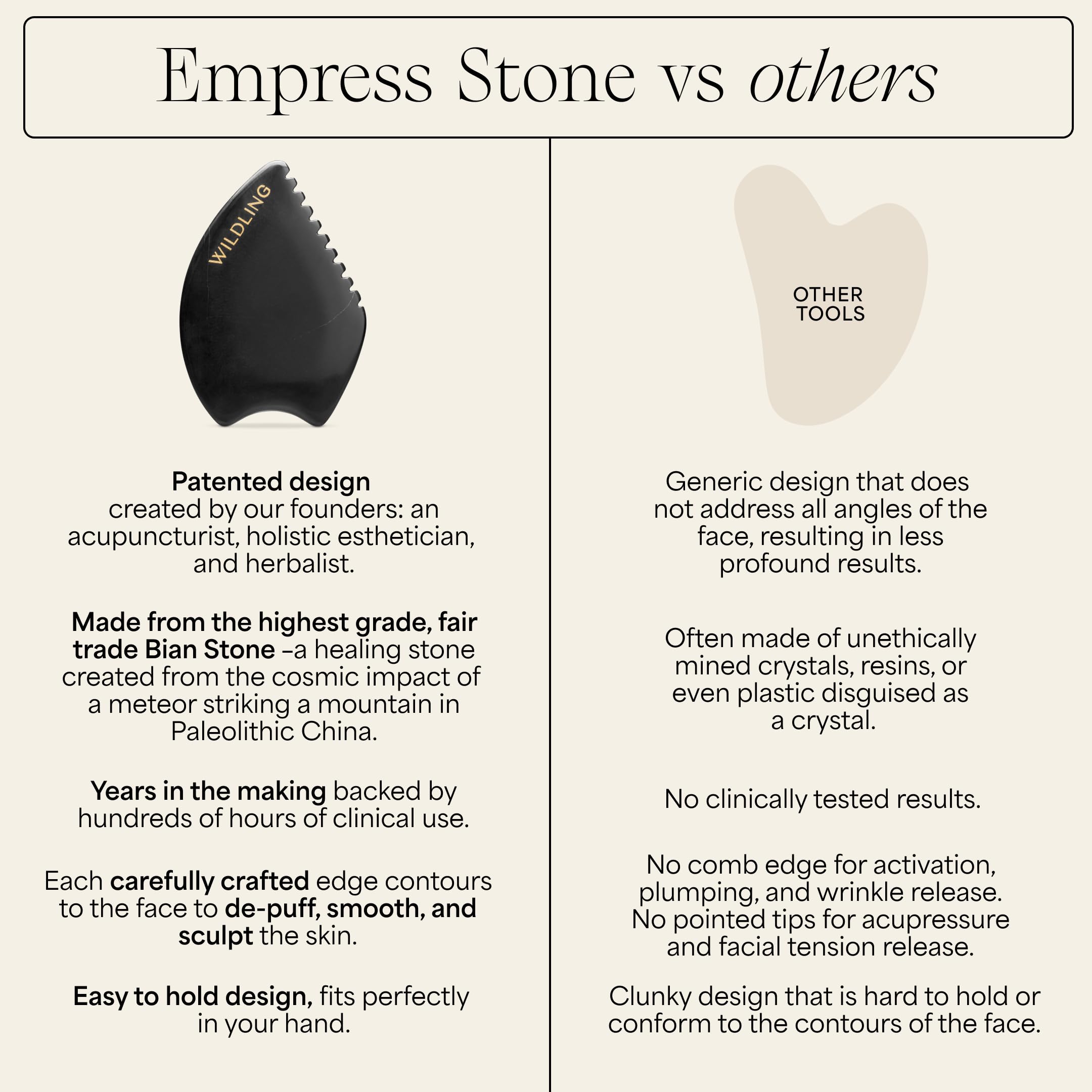 Wildling Empress Stone held in hand to show scale and control benefit
