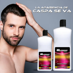 Wild Root conditioner on bathroom shelf lifestyle scene conveying daily grooming benefit