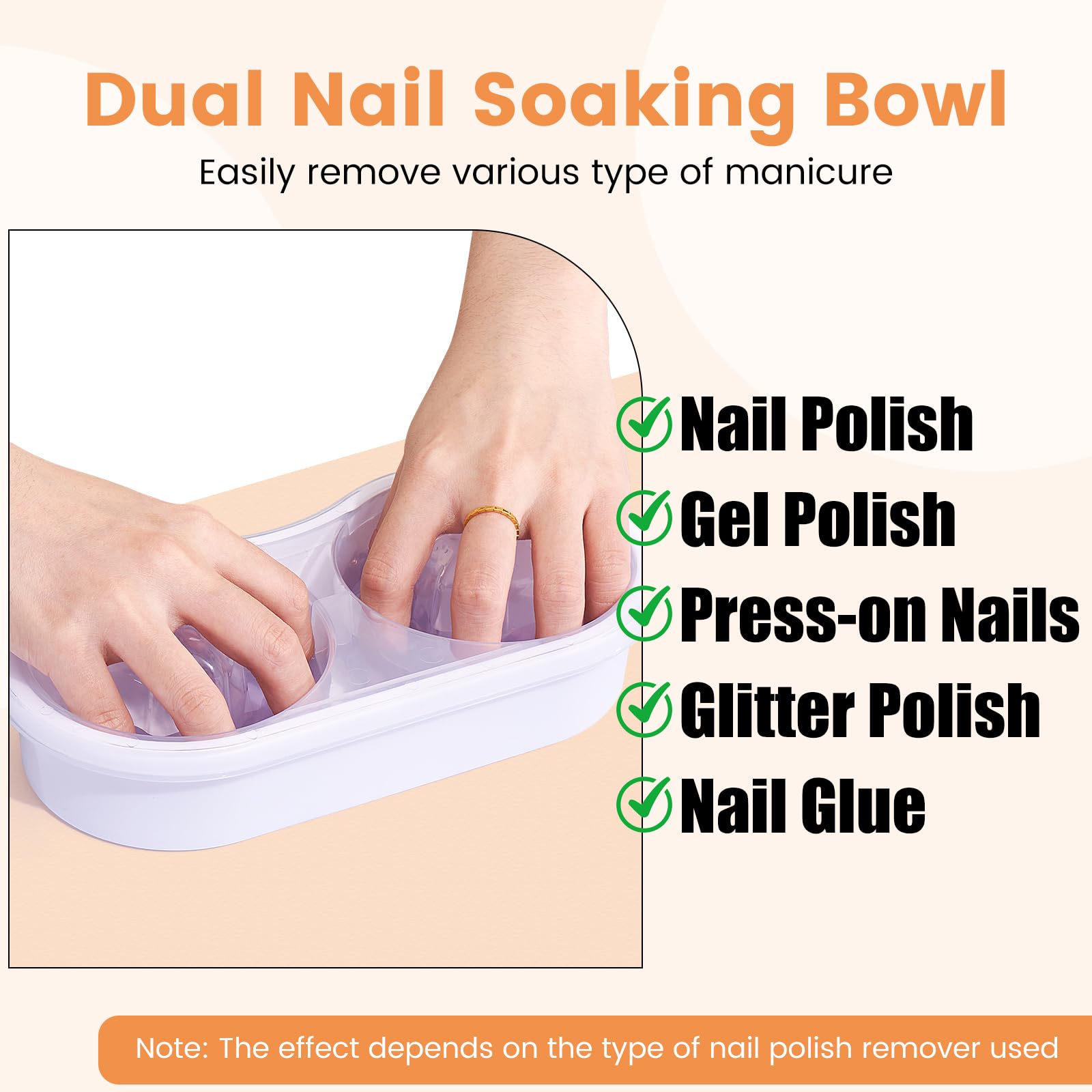 Wilfniee bowl shown with both hands soaking to halve removal time benefit