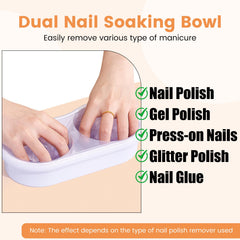 Wilfniee bowl shown with both hands soaking to halve removal time benefit