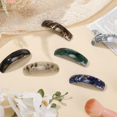 WILLBOND barrette in use securing a half-up hairstyle, quick polished styling