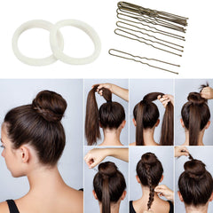 WILLBOND back view of a neat bun created with kit benefit polished finish