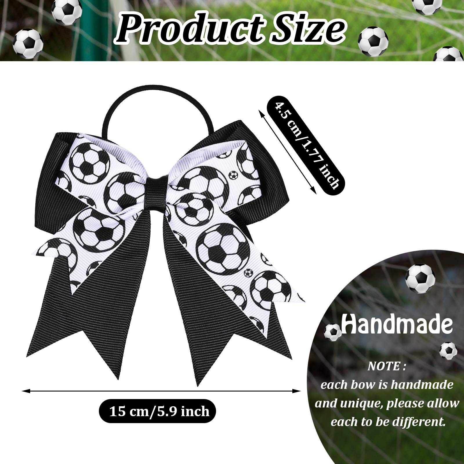 WILLBOND close-up of soccer-pattern bow fabric showing crisp print and layered design benefit