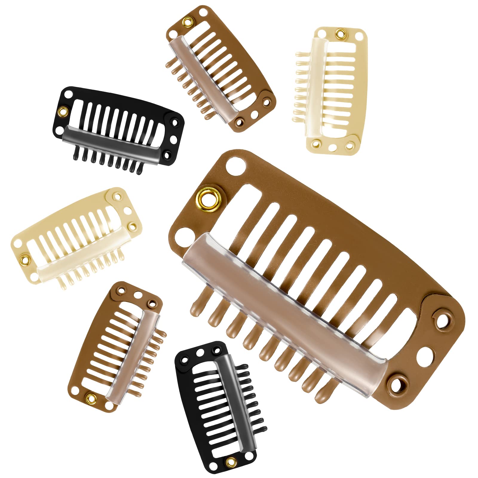 WILLBOND black brown beige clips laid out to show color matching options