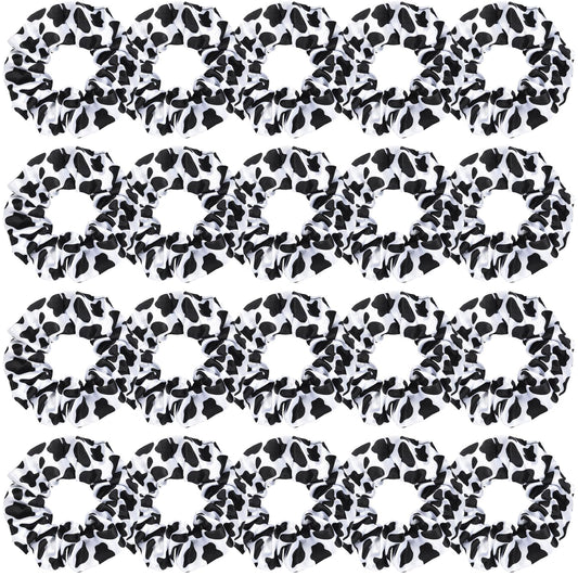 WILLBOND front display of 20 cow print scrunchies showing variety and quantity benefit