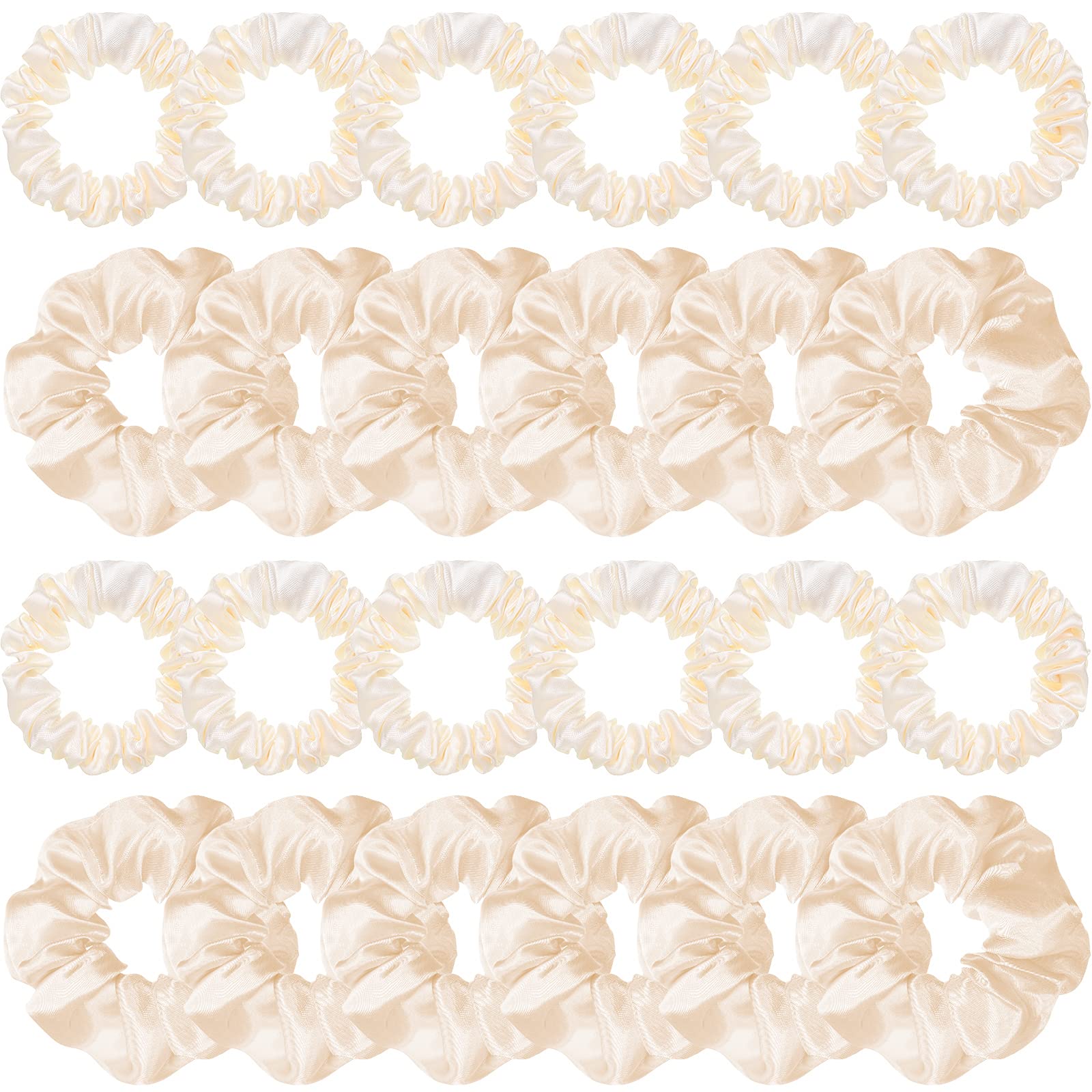 WILLBOND cream white scrunchies pack showing quantity and color benefits