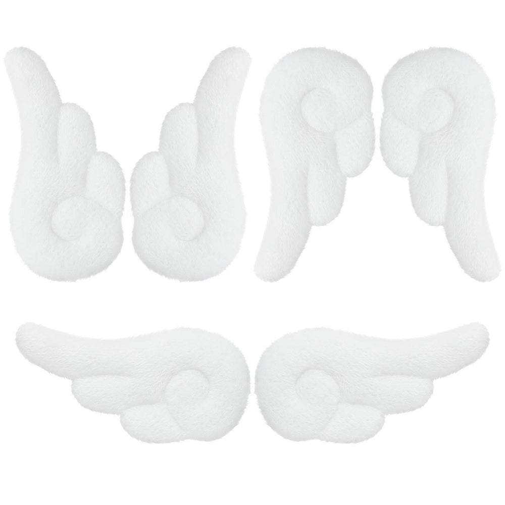 WILLBOND front view of three pairs angel wing clips shows cute gift-ready look