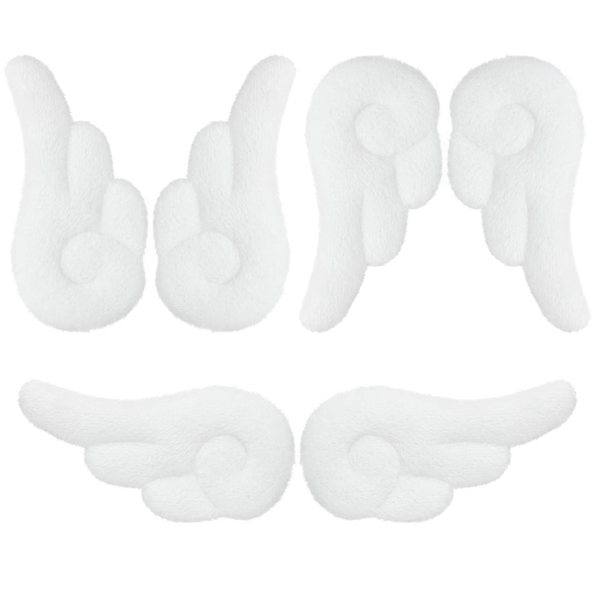 WILLBOND front view of three pairs angel wing clips shows cute gift-ready look