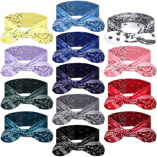 WILLBOND front view of 13 colorful headbands showing variety and convenience