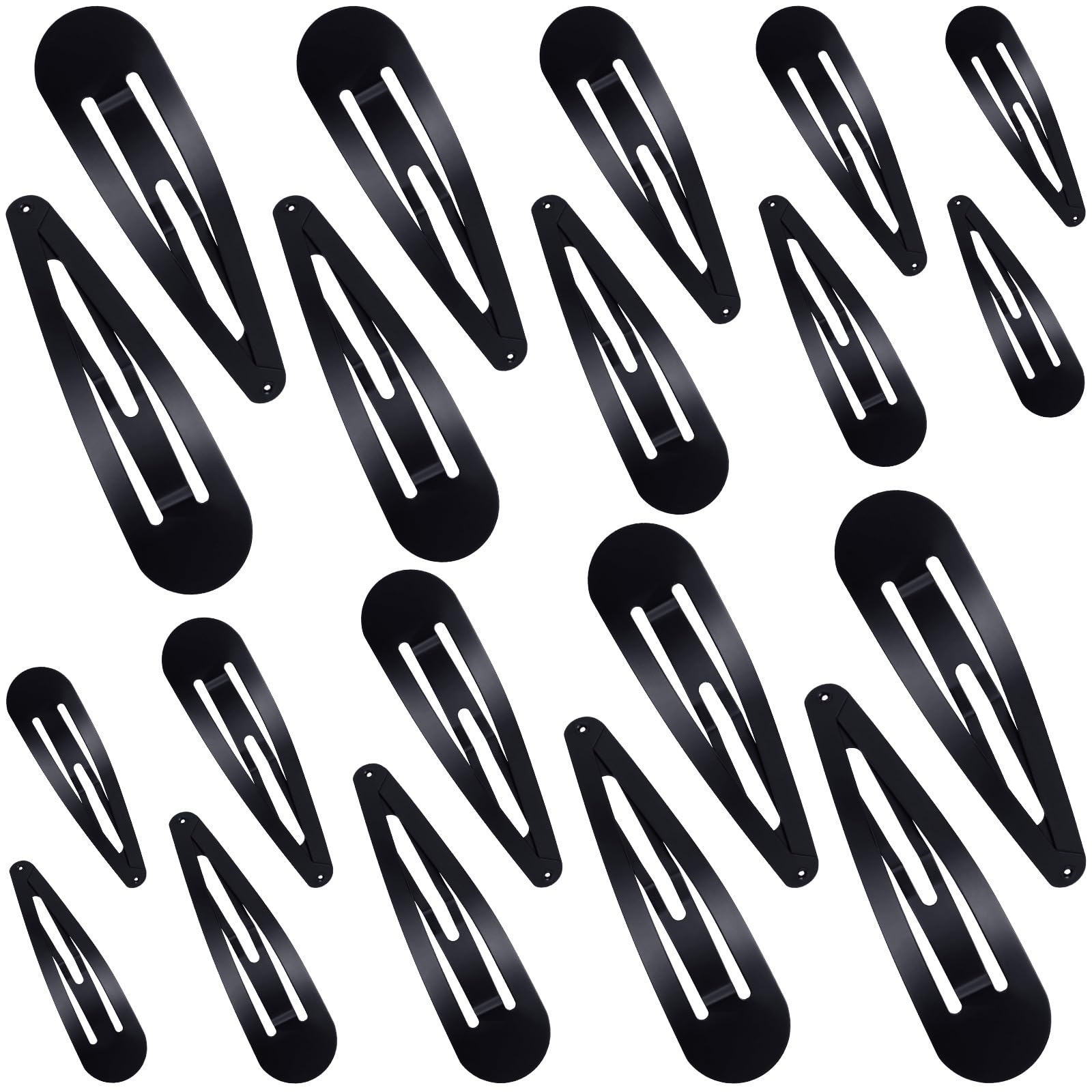 WILLBOND front view of black barrette pack showing all sizes, versatile styling