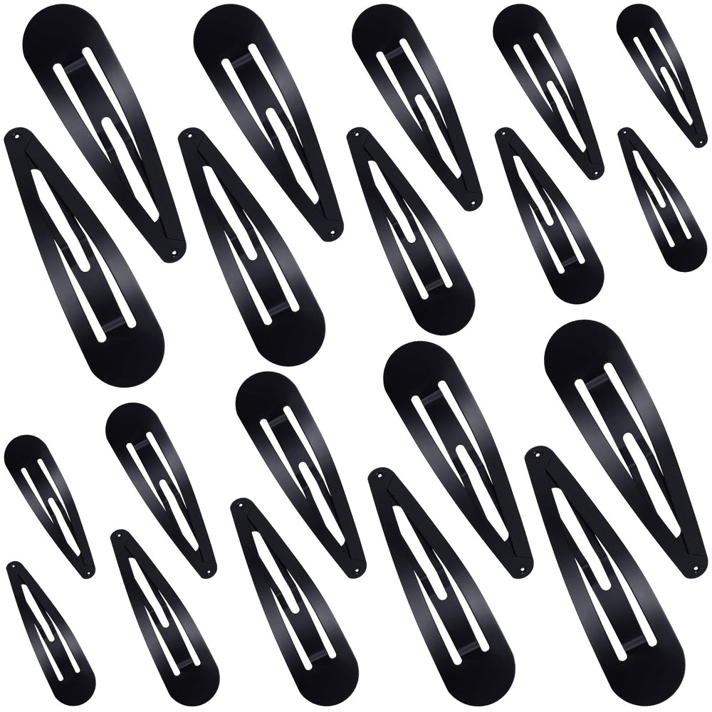 WILLBOND front view of black barrette pack showing all sizes, versatile styling