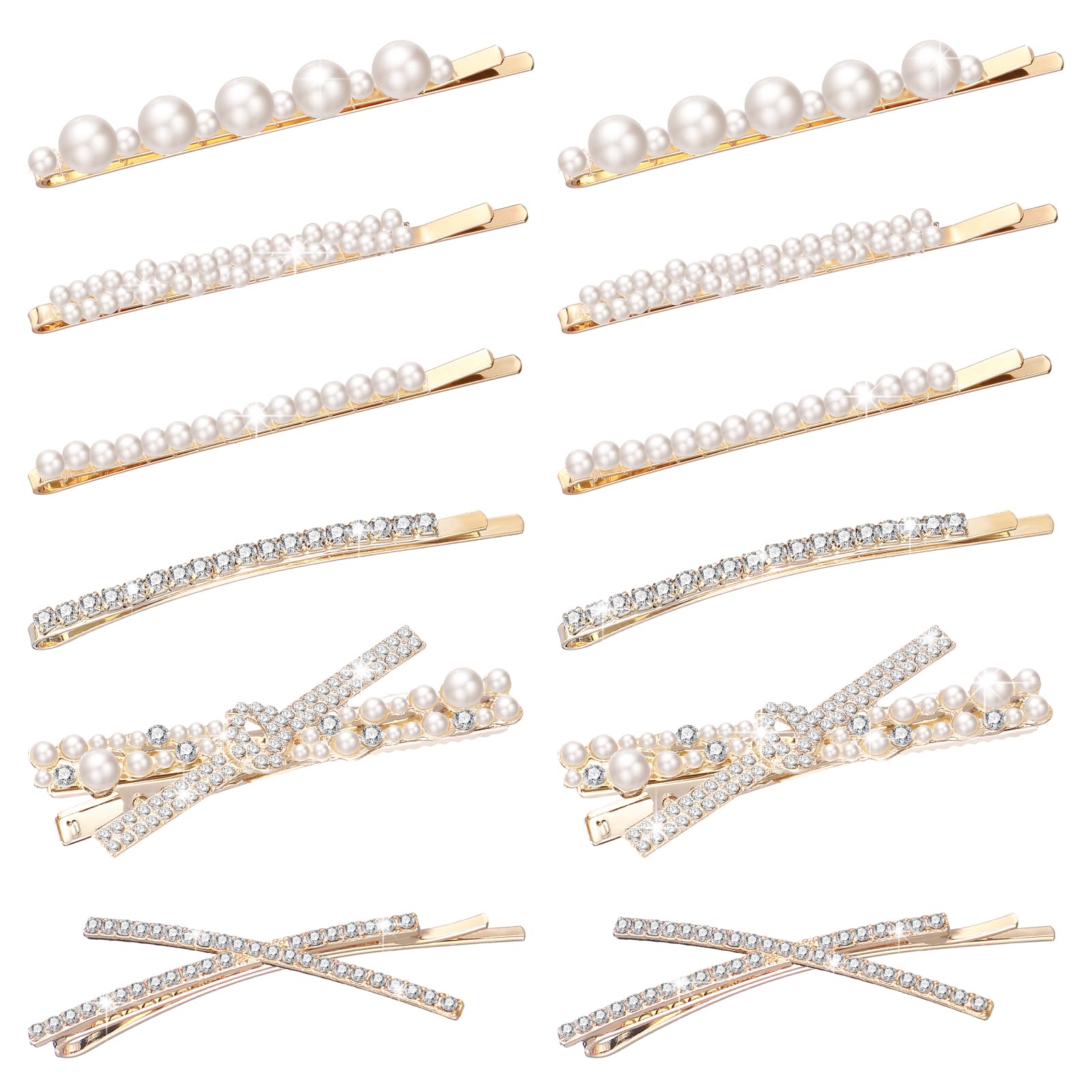 WILLBOND front packaging showing gold and white bobby pins for elegant styling