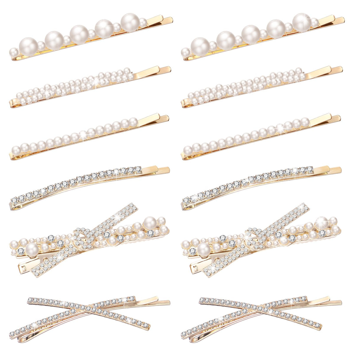WILLBOND front packaging showing gold and white bobby pins for elegant styling