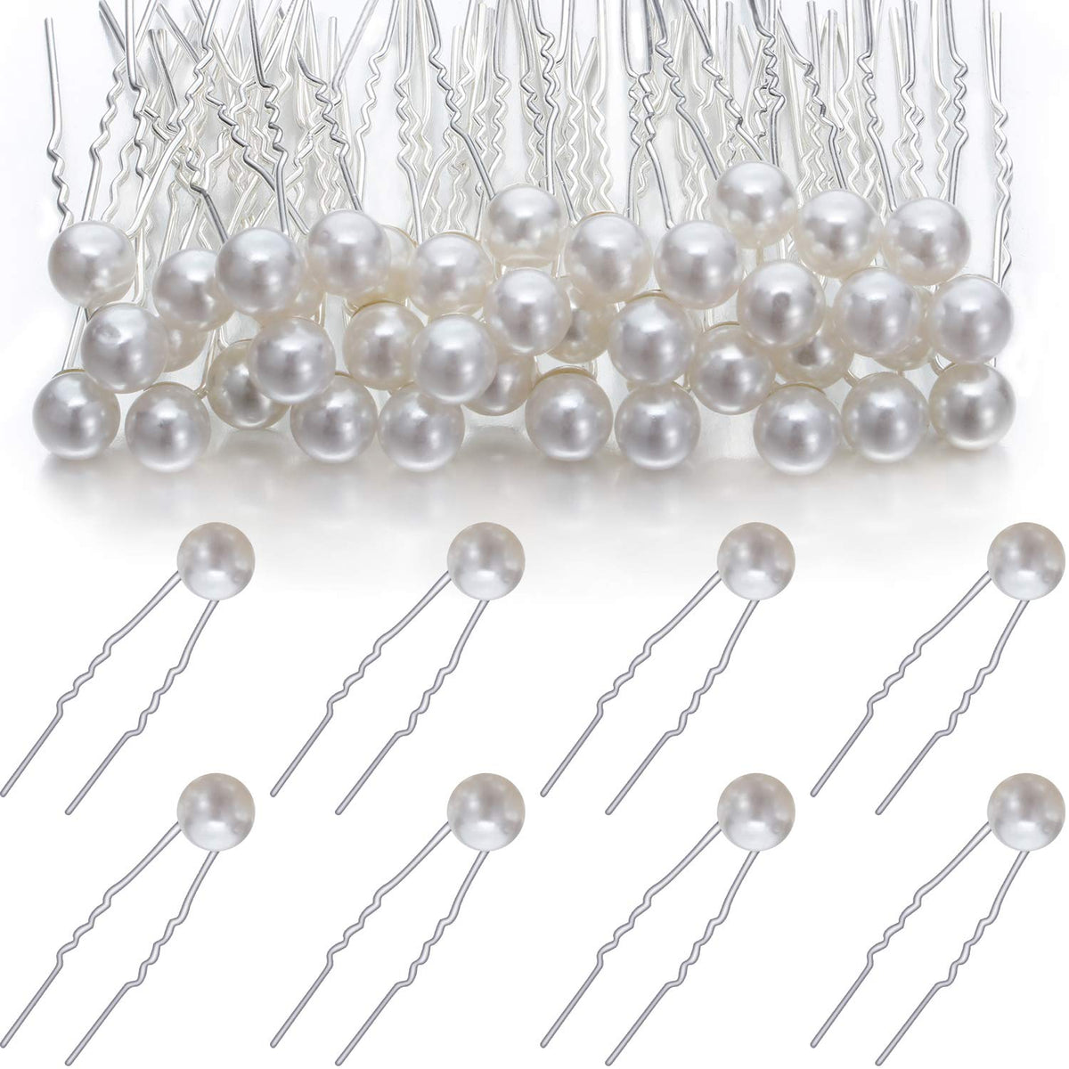 WILLBOND front packaging showing 40 pearl hair pins and elegant presentation