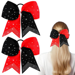 WILLBOND front packaging showing two red and black jumbo cheer bows for team spirit