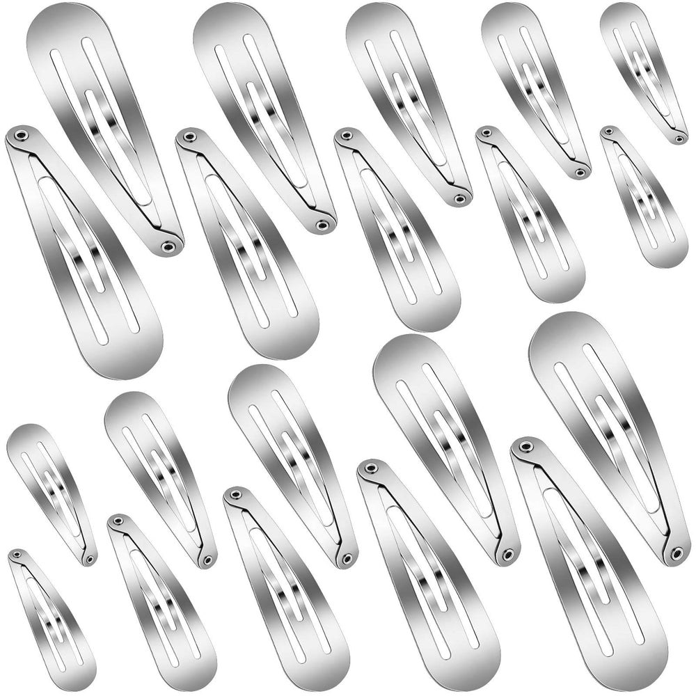 WILLBOND front view of 40-piece silver barrette pack shows value and variety