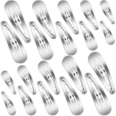 WILLBOND front view of 40-piece silver barrette pack shows value and variety