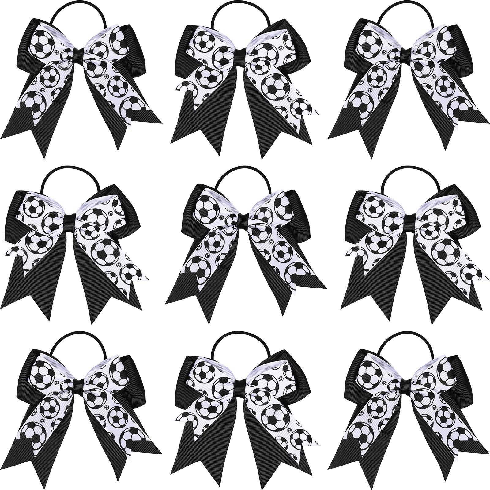 WILLBOND front packaging showing 10 soccer hair bows, organized for quick selection and gifting