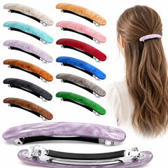 WILLBOND front view of mixed tortoise shell barrettes showing variety and elegance
