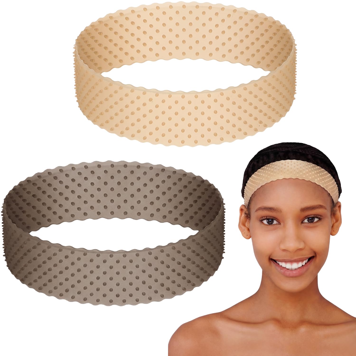 WILLBOND front packaging view showing two non-slip wig bands for secure wear