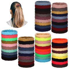 WILLBOND front packaging showing 60 colorful seam-free ponytail holders for variety