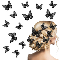 WILLBOND front packaging showing 18 black butterfly hair clips, convenient set