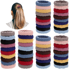WILLBOND front packaging showing 60 seamless cotton hair ties, convenient bulk supply