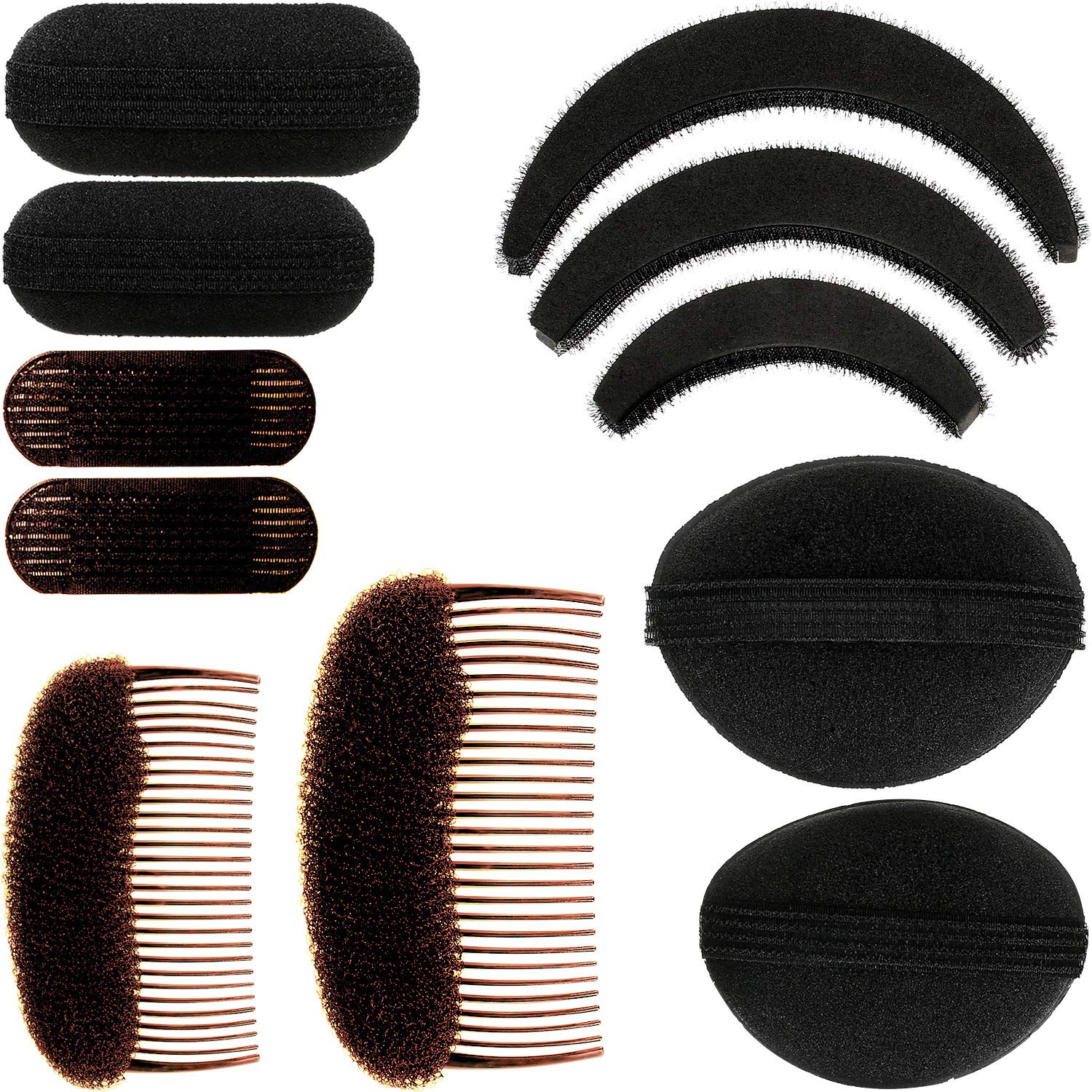 WILLBOND front view of full 11-piece kit showing inserts and clips for versatile styling benefit