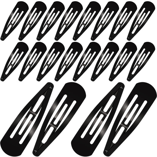 WILLBOND front view of 30 black snap clips showing compact pack and consistent finish