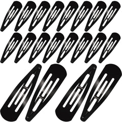 WILLBOND front view of 30 black snap clips showing compact pack and consistent finish