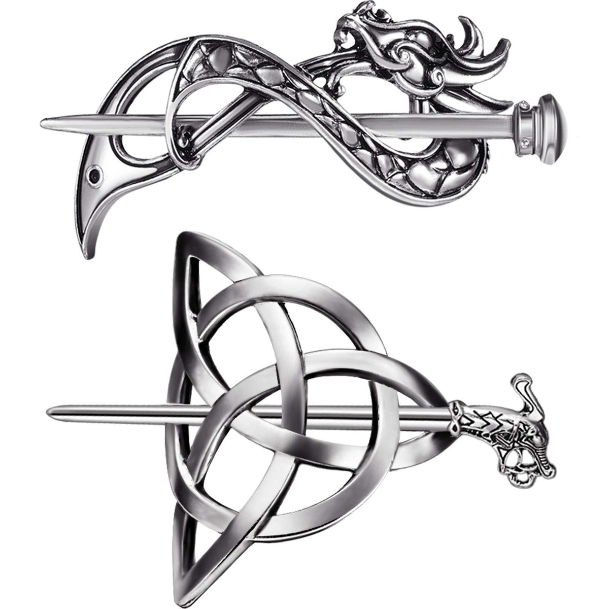 WILLBOND front view of retro silver barrette shows elegant hold