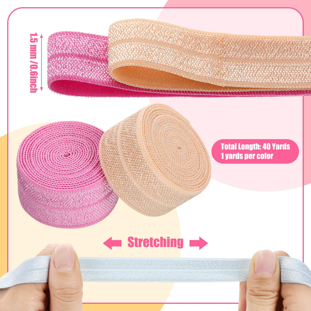 WILLBOND hair bow made with elastic in use, enables quick accessory assembly