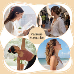 WILLBOND clip securing half-up hairstyle demonstrating reliable hold during wear benefit