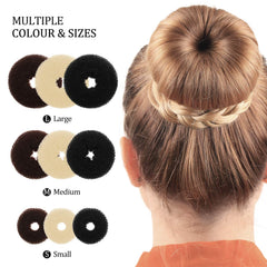 WILLBOND high bun created with donut shaper demonstrating quick polished look