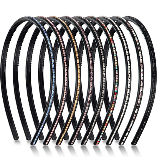 WILLBOND front view of headband set showing nine colors and neat packaging for gifting