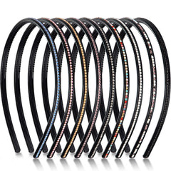 WILLBOND front view of headband set showing nine colors and neat packaging for gifting