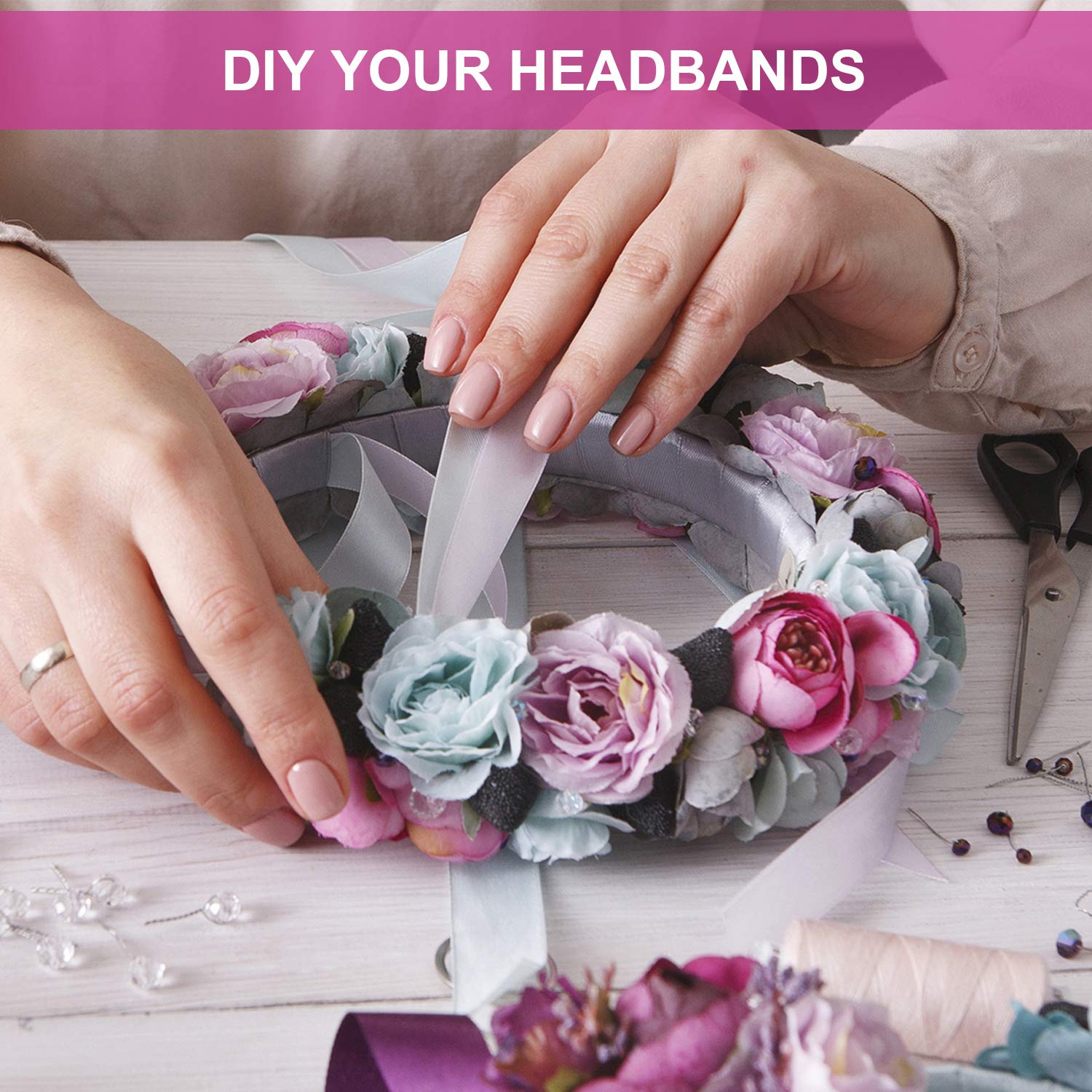WILLBOND gold headbands stacked to show scale and easy storage