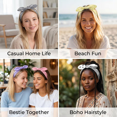 WILLBOND headband worn during makeup, keeping hair away and hands free