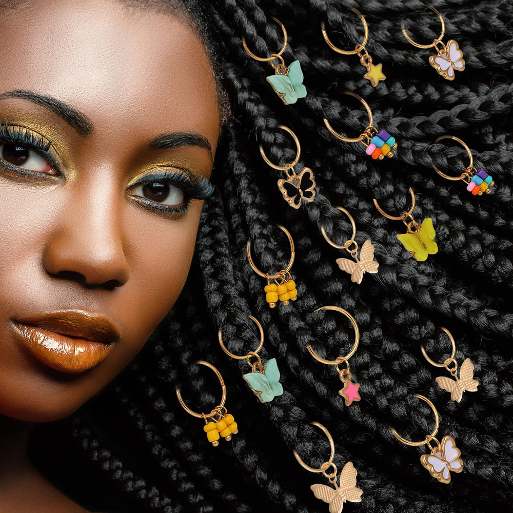 WILLBOND hair charm clipped on a braid demonstrating secure comfortable wear