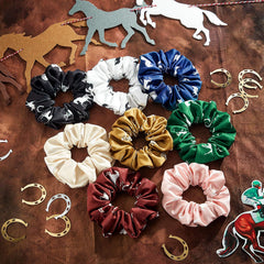 WILLBOND scrunchie worn in ponytail demonstrating secure hold and low pull