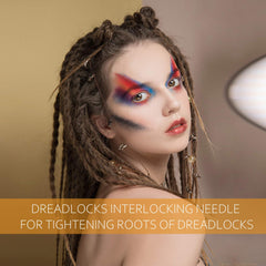 WILLBOND tool used on a dreadlock illustrating neat tightening and professional results