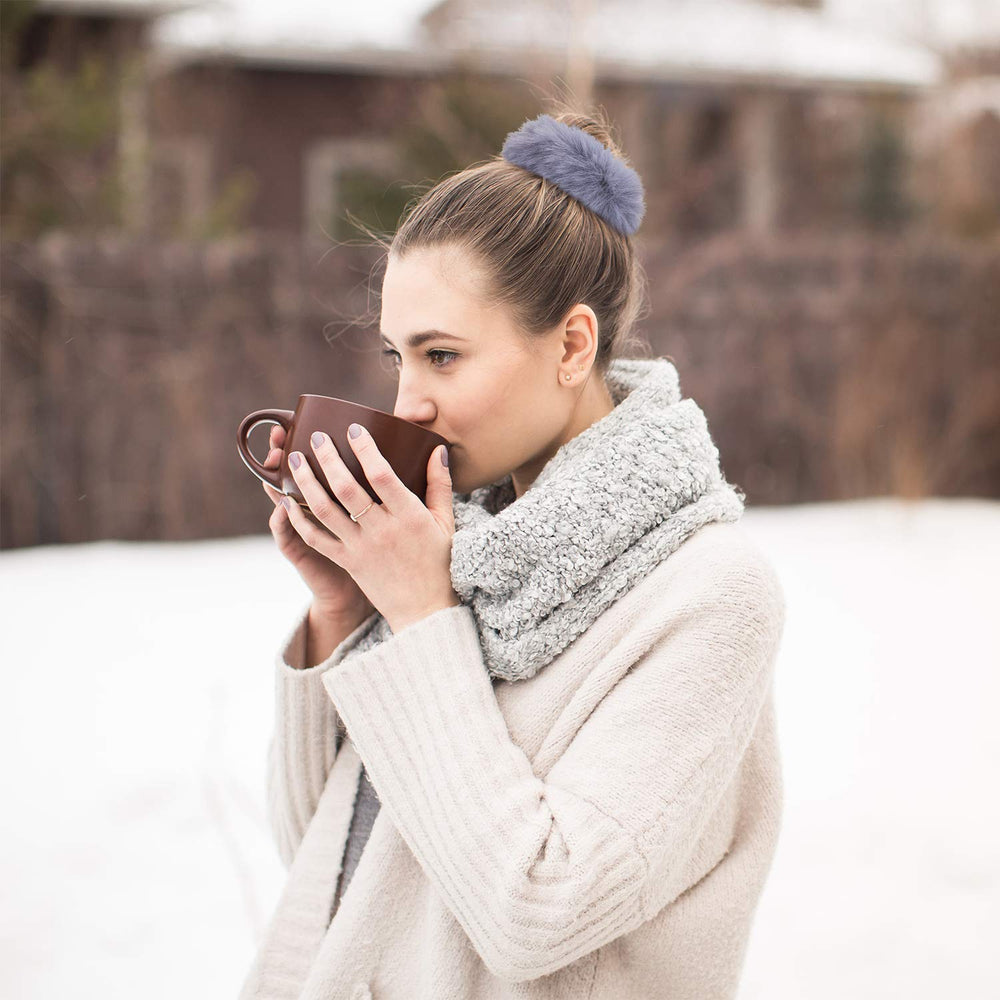 WILLBOND scrunchie worn in a ponytail demonstrating secure, gentle hold